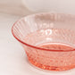 Vintage Imperial Glass Huckabee Pink Bowl with Cane & Flute Pattern