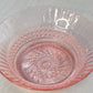 Vintage Imperial Glass Huckabee Pink Bowl with Cane & Flute Pattern
