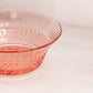 Vintage Imperial Glass Huckabee Pink Bowl with Cane & Flute Pattern