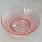 Vintage Imperial Glass Huckabee Pink Bowl with Cane & Flute Pattern