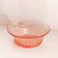 Vintage Imperial Glass Huckabee Pink Bowl with Cane & Flute Pattern