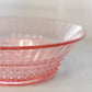 Vintage Imperial Glass Huckabee Pink Bowl with Cane & Flute Pattern