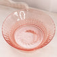 Vintage Imperial Glass Huckabee Pink Bowl with Cane & Flute Pattern