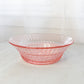 Vintage Imperial Glass Huckabee Pink Bowl with Cane & Flute Pattern