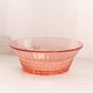 Vintage Imperial Glass Huckabee Pink Bowl with Cane & Flute Pattern