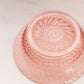 Vintage Imperial Glass Huckabee Pink Bowl with Cane & Flute Pattern