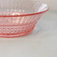 Vintage Imperial Glass Huckabee Pink Bowl with Cane & Flute Pattern
