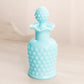 Vintage Imperial Glass Light Blue Milk Glass Hobnail Perfume Bottle