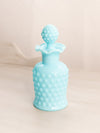 Vintage Imperial Glass Light Blue Milk Glass Hobnail Perfume Bottle