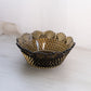 Vintage Imperial Glass Medium Brown Glass Scalloped Hobnail Bowl