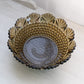Vintage Imperial Glass Medium Brown Glass Scalloped Hobnail Bowl