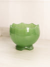 Vintage Imperial Glass Medium Dark Green Jadeite Glass Bowl