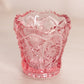 Vintage Imperial Glass Pink Glass Toothpick Holder with Sawtooth Edge