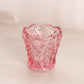 Vintage Imperial Glass Pink Glass Toothpick Holder with Sawtooth Edge