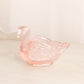 Vintage Imperial Glass Pink Iridescent Glass Swan Dish