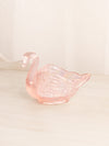 Vintage Imperial Glass Pink Iridescent Glass Swan Dish
