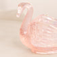 Vintage Imperial Glass Pink Iridescent Glass Swan Dish