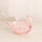Vintage Imperial Glass Pink Iridescent Glass Swan Dish