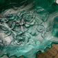 Vintage Imperial Glass Rose Green & White Slag Glass 3-Toed Bowl
