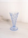 Vintage Imperial Glass Small Blue Glass Diamond Block Vase