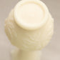 Vintage Imperial Glass Small Matte Cream Floral Bud Vase