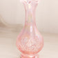 Vintage Imperial Glass Small Pink Iridescent Floral Bud Vase