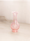 Vintage Imperial Glass Small Pink Iridescent Floral Bud Vase