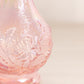 Vintage Imperial Glass Small Pink Iridescent Floral Bud Vase