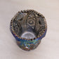 Vintage Imperial Gray Iridescent Glass Toothpick Holder