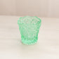 Vintage Imperial Green Glass Sawtooth Edge Toothpick Holder