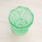 Vintage Imperial Green Glass Sawtooth Edge Toothpick Holder