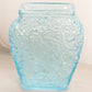 Vintage Imperial Lenox Light Blue Glass Vase with Bird Details