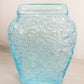 Vintage Imperial Lenox Light Blue Glass Vase with Bird Details