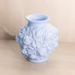 Vintage Imperial Matte Blue Milk Glass Floral Vase