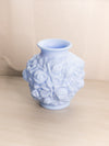 Vintage Imperial Matte Blue Milk Glass Floral Vase