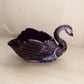 Vintage Imperial Medium Purple Slag Glass Swan Dish