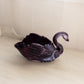 Vintage Imperial Medium Purple Slag Glass Swan Dish