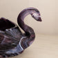 Vintage Imperial Medium Purple Slag Glass Swan Dish