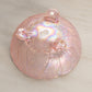 Vintage Imperial Pink Iridescent Glass Flower 3-Toed Bowl