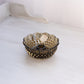 Vintage Imperial Scalloped Brown Glass Hobnail Taper Candleholder