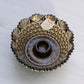 Vintage Imperial Scalloped Brown Glass Hobnail Taper Candleholder