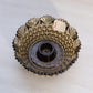 Vintage Imperial Scalloped Brown Glass Hobnail Taper Candleholder
