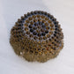 Vintage Imperial Scalloped Brown Glass Hobnail Taper Candleholder