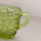 Vintage Imperial Small Green Glass Toothpick Holder with 2 Handles