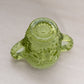 Vintage Imperial Small Green Glass Toothpick Holder with 2 Handles