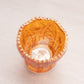 Vintage Imperial Small Orange Marigold Carnival Glass Toothpick Holder