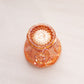 Vintage Imperial Small Orange Marigold Carnival Glass Toothpick Holder
