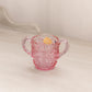 Vintage Imperial Small Pink Glass Toothpick Holder with 2 Handles