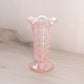Vintage Imperial Small Pink Iridescent Glass Vase with Square Details