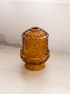 Vintage Indiana Glass Amber Stars & Bars Fairy Lamp Candleholder